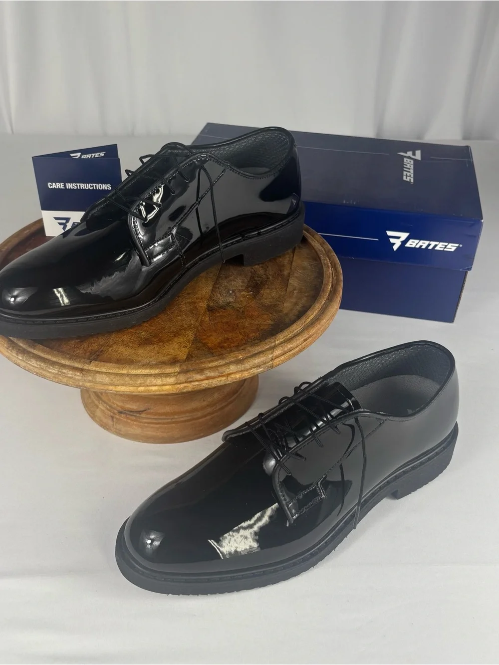 Bates Lites Men’s High Gloss Uniform Oxford Shoes 9D